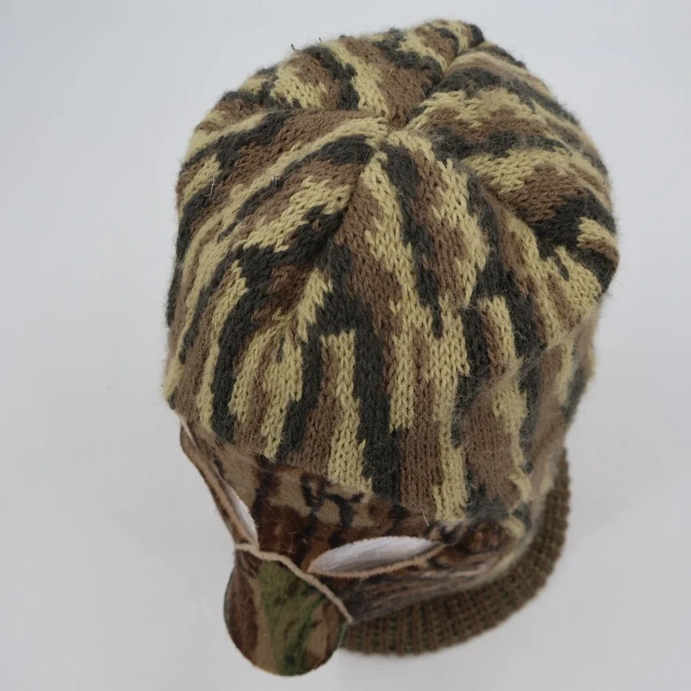 WPL 6134 Camouflage Knit Balaclava Face Mask Mens OSFM Brown Realtree Bark Camo